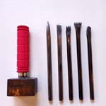 (image for) Stone Carving Set (larger hammer)
